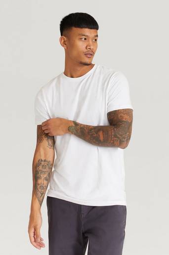 Resteröds T-shirt R-neck Tee Bamboo Vit