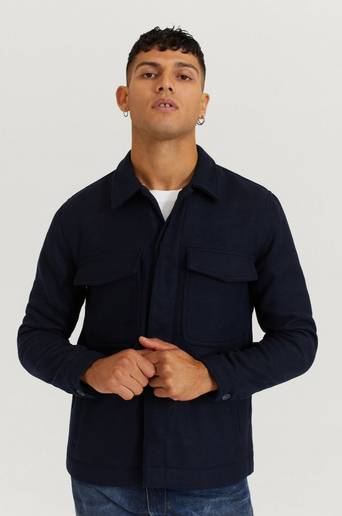 Legends Overshirt Baton Jacket Blå