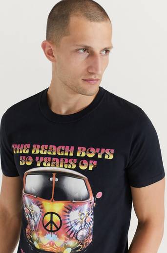 Rock Off T-Shirt The Beach Boys Tee Svart