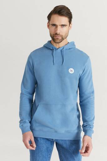 Woodbird Hoodie Our Shaxy Patch Hood Blå