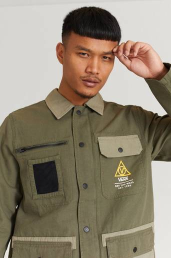 Vans Overshirt Drill Chore Coat Military Grön