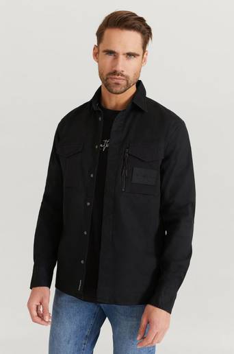 Calvin Klein Skjorta Minimal Utility Reg Shirt Svart