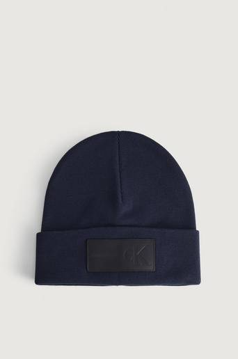 Calvin Klein Mössa Beanie Doube Logo Blå