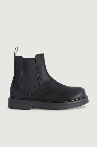 Tommy Hilfiger Boots Suede Chelsea Boot Svart