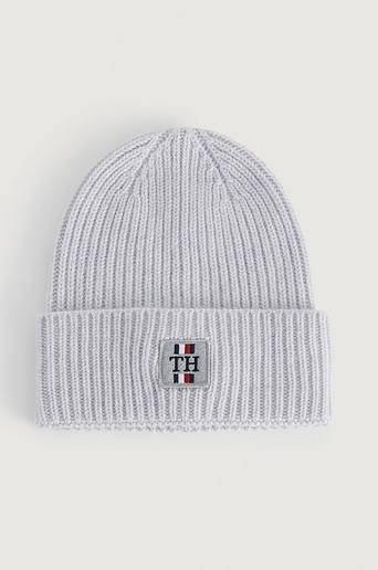 Tommy Hilfiger Mössa TH Plaque Beanie Grå