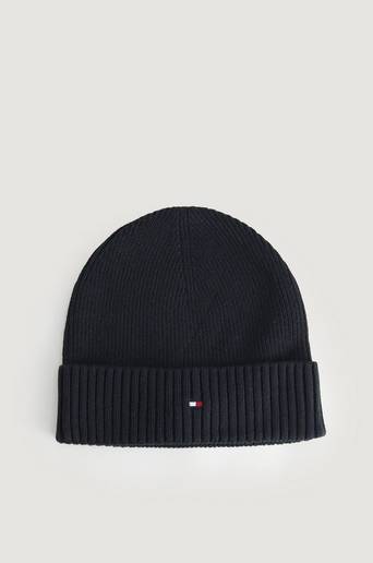 Tommy Hilfiger Mössa Pima Cotton Beanie Svart