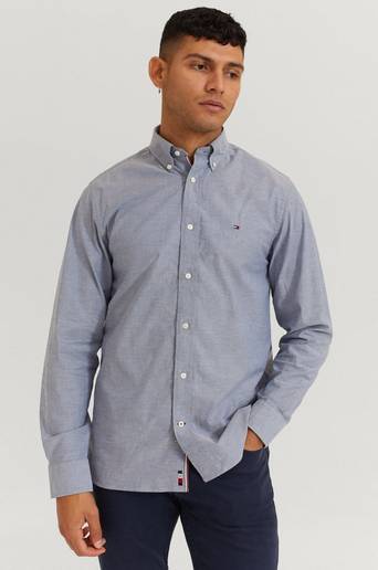 Tommy Hilfiger Skjorta Flex Refined Oxford Shirt Blå