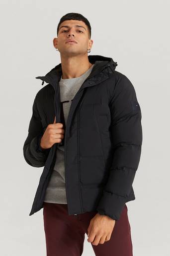 Tommy Hilfiger Jacka Hooded Stretch Bomber Svart