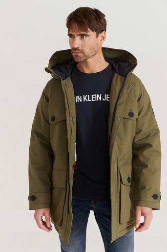 Tommy Hilfiger Parkas Heavy Canvas Parka Grön