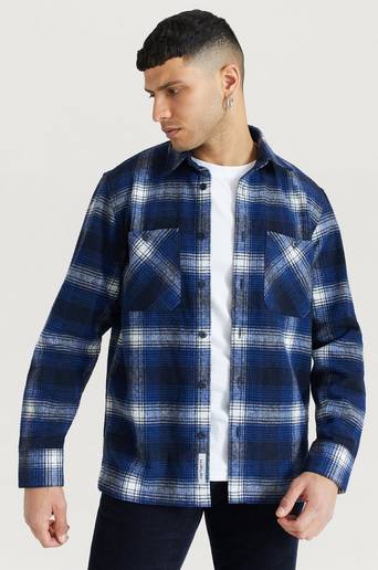 Carhartt WIP Overshirt S Nigel Shirt Blå