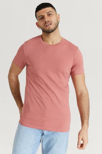 Bread & Boxers T-Shirt Crew Neck Cotton Rosa