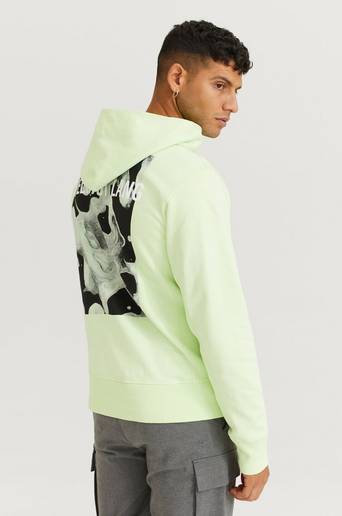 Helmut Lang Hoodie Standard Hoodie Mega Print Gul