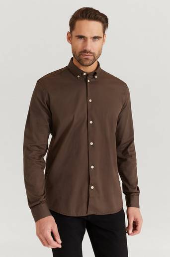 Woodbird Skjorta Trime L/S Shirt Brun