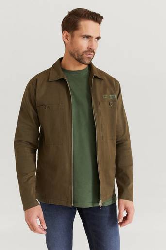 Woodbird Overshirt Kent Buzz Shirt Grön