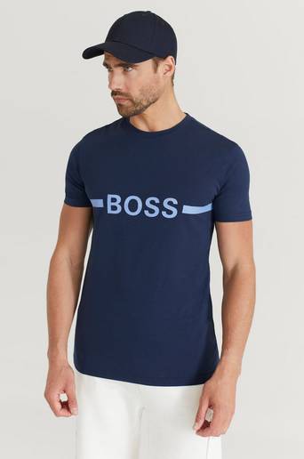 BOSS T-shirt RN Slim Blå
