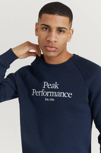 Peak Performance M Original Crew Blå