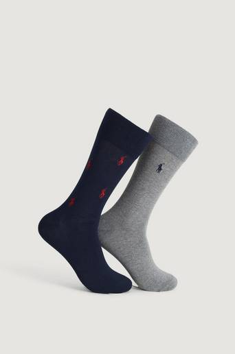 Polo Ralph Lauren 2-Pack Strumpor Socks Pattern Blå