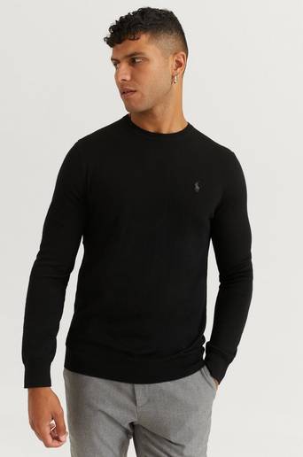 Polo Ralph Lauren Stickad Tröja Merino Crew Neck Svart