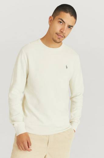 Polo Ralph Lauren Stickad Tröja Pima Textured Crew Neck Natur