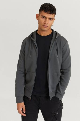 Polo Ralph Lauren Double Knit Zip Hoodie Grå