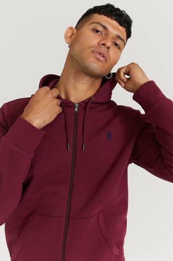 Polo Ralph Lauren Double Knit Zip Hoodie Röd