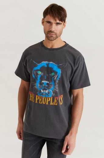 The People Vs. T-Shirt Night Panther Vintage Box Tee Svart