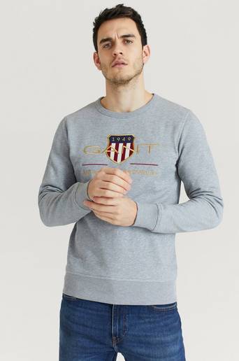Gant Sweatshirt Archive Shield C-Neck Grå