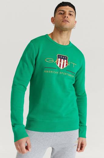 Gant Sweatshirt Archive Shield C-Neck Grön