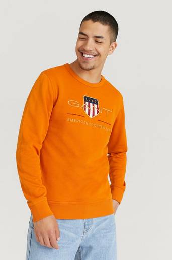 Gant Sweatshirt Archive Shield C-Neck Orange
