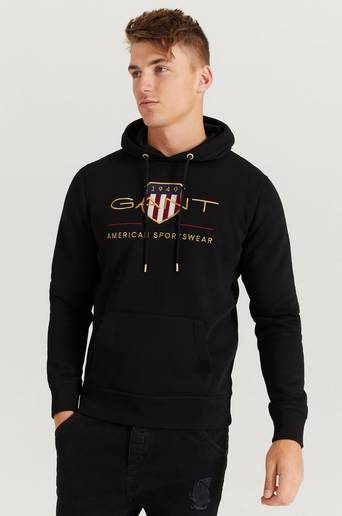 Gant Hoodie Archive Shield Hoodie Svart