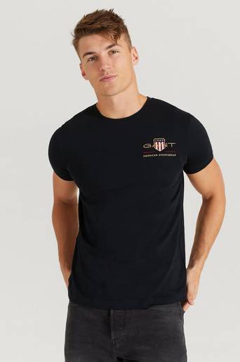 Gant T-Shirt Arcive Shield EMB SS T-Shirt Svart