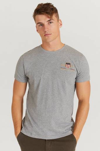 Gant T-Shirt Arcive Shield EMB SS T-Shirt Grå