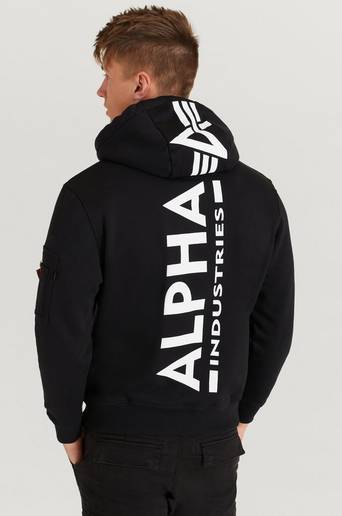 Alpha Industries Hoodie Back Print Hoody Svart