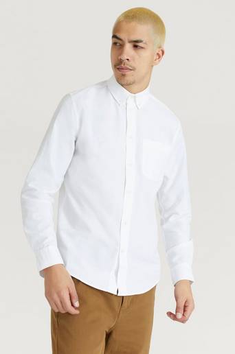 Wood Wood Skjorta Adam Oxford Shirt Vit