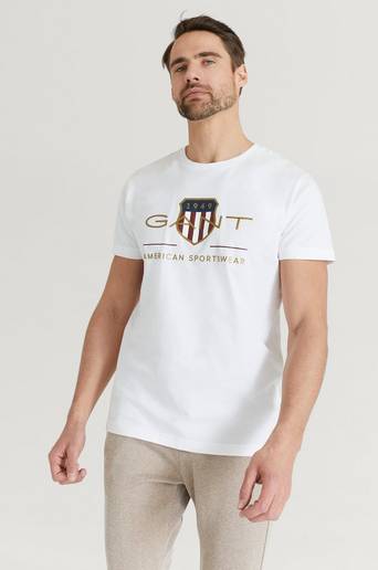 Gant T-shirt D2. Archive Shield SS T-shirt Vit