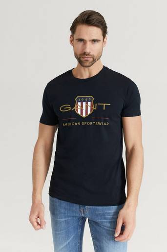 Gant T-shirt D2. Archive Shield SS T-shirt Svart