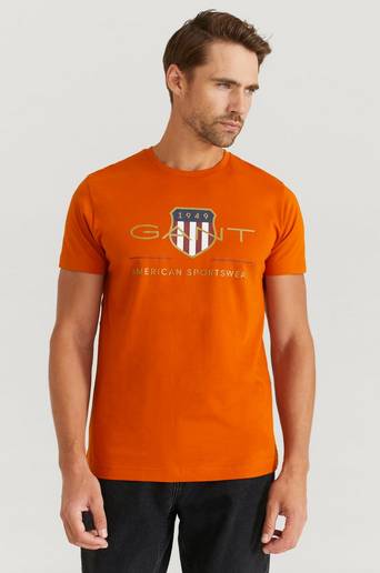 Gant T-shirt D2. Archive Shield SS T-shirt Orange