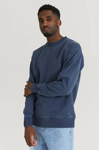 Gant Sweatshirt D2. Sunfaded C-Neck Sweat Blå