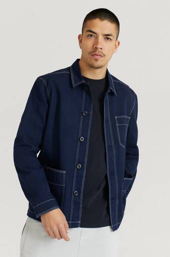 Gant Overshirt D1. Organic Twill Overshirt Blå