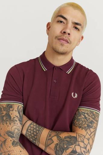 Fred Perry Piké Twin Tipped FP Shirt Lila