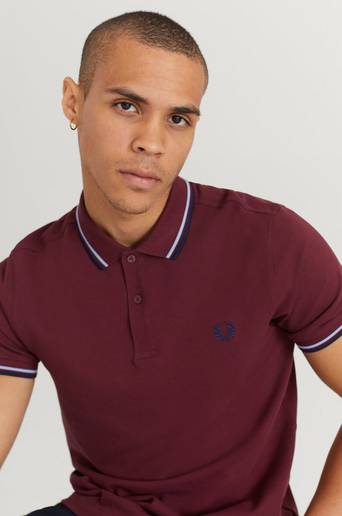 Fred Perry Piké Twin Tipped FP Shirt Brun