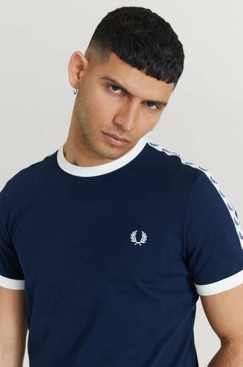 Fred Perry T-shirt Taped Ringer T-Shirt Blå