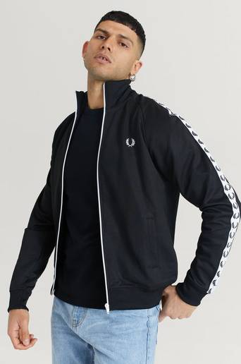 Fred Perry Ziptröja Taped Track Jacket Svart