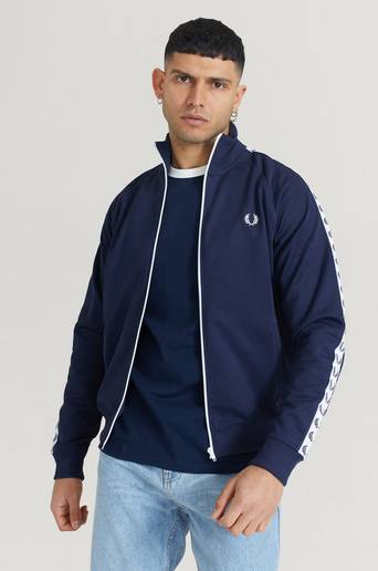 Fred Perry Ziptröja Taped Track Jacket Blå