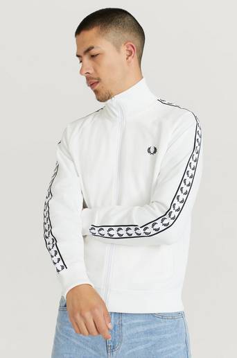 Fred Perry Ziptröja Taped Track Jacket Vit