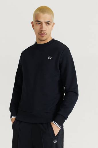 Fred Perry Sweatshirt C/N Sweatshirt Svart