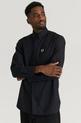 Fred Perry Skjorta Oxford Shirt Svart