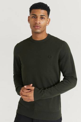 Fred Perry Stickad Tröja Classic C/N Jumper Grön