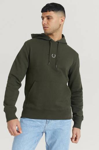 Fred Perry Hoodie Embroid. Hooded Sweatsh. Grön