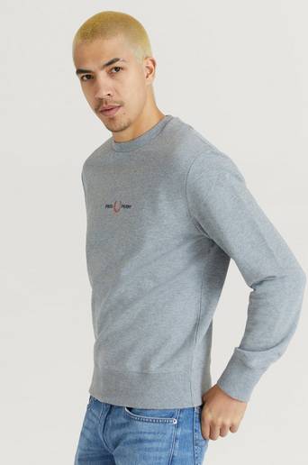 Fred Perry Sweatshirt Embroid. Sweatshirt Grå